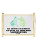Mr. & Mrs. Panda Holztablett Frosch Liebe mit Spruch in Grau Pastell