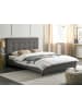 Beliani Doppelbett AMBASSADOR in Grau/Schwarz - (W) 152 x (H) 106 x (L) 216 cm