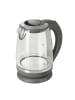 Adler Europe AD 1286 Wasserkocher 2,0 L - 2200 W, LED, Glasgehäuse, 360° drehbarer in Grau