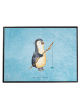 Mr. & Mrs. Panda Schreibunterlage Pinguin Angler ohne Spruch in Eisblau