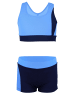Aquarti Mädchen Sport Bikini - Racerback Bustier & Badehose in blau