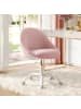 SONGMICS Bürostuhl Lenna in pastellrosa - (B)60 x (H)(80-90) x (T)60 cm