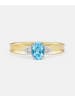 Diamant L'éternel Ring, mit Blautopas, 375 Gelbgold