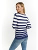 usha BLUE LABEL Damen Strickjacke in Marine Wollweiss