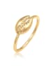 Elli Ring 925 Sterling Silber Muschel in Gold