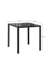 HOMCOM Esstisch-75L x 75B x 75H cm-Schwarz