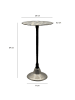 FineBuy Beistelltisch in Silber / Aluminium / 29x29x54