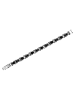 Adeliás Herren Armband – Gliederarmband aus Edelstahl 21 cm in schwarz