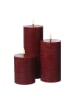 Uyuni Uyuni LED Kerze PIA Rustik-Optik Echtwachs Timer H: 15cm in rot