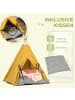 Pawhut Katzenzelt Gelb Polyester