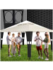 tectake Rattan Gartenpavillon Mona inklusive Heringen, schwarz/creme