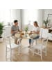 HOMCOM Klappbarer Esstisch-80L x 80B x 6H cm-Naturholz