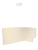 Licht-Erlebnisse Pendelleuchte Ø 50 x (T)107 cm in Weiß CremeWeiß Creme