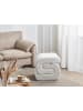 Beliani Pouf ARCADIA in Weiß - (W) 45 x (H) 48 x (L) 50 cm