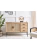 Beliani Sideboard PASCO in Braun/Schwarz - (W) 120 x (H) 77 x (L) 39 cm