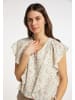 Usha Damen Blusenshirt in Weiss Mehrfarbig