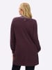 sheego Long-Pullover in burgund-flieder-meliert