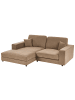 Beliani 3-tlg 3-Sitzer Sofa LOFOTEN in Braun/Schwarz rechtsseitig