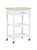 Beliani Servierwagen HIUMA in Weiß/Braun - (W) 58 x (H) 86 x (L) 40 cm