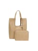 usha WHITE LABEL Women 2-In-1 Tote Bag Set in Khaki