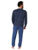 NORMANN Pyjama langarm Bündchen print - 75190 in marine