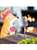 Mr. & Mrs. Panda Weißwein Glas Igel Blumen mit Spruch in Transparent