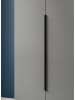 Inn.Furn Kleiderschrank grau 5-türig 2000 x 181 cm, Drehtürenschrank mit Kleiderstange