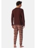 Schiesser Schlafanzug Casual Essentials in Dunkelrot