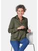 GOLDNER Hemdbluse mit durchgehender Knopfleiste in baummoos