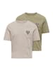 KIDS ONLY T- Shirt 'Loise Life' 2er Pack in grau