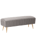 Beliani Bettbank PATERSON in Grau/Gold - (W) 118 x (H) 42 x (L) 40 cm