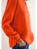 Cecil Solid Splitneck Blouse in Cherry Tomato Orange