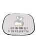 Mr. & Mrs. Panda Sonnenschutz Pinguine Kuscheln mit Spruch in Grau Pastell