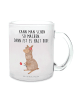 Mr. & Mrs. Panda Teetasse Alpaka Blume mit Spruch in Transparent
