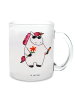 Mr. & Mrs. Panda Glas Tasse Einhorn Woodstock ohne Spruch in Transparent