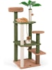 COSTWAY 152cm Kratzbaum mit Kunstpflanze in Grün