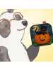 Mr. & Mrs. Panda Coaster Schwarze Katze Design ohne Spruch in Weiß