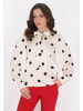 faina Women Blouse in white black