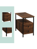 relaxdays Beistelltisch in Braun/ Schwarz - (B)36 x (H)61 x (T)60 cm