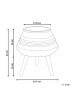 Beliani Outdoor Blumentopf ATHAEA in Beige/Grau/Braun - (W) 37 x (H) 54 x (L) 37 cm