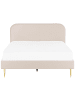 Beliani Doppelbett FLAYAT in Beige/Gold - (W) 193 x (H) 109 x (L) 215 cm