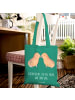 Mr. & Mrs. Panda Tasche Capybara Liebe mit Spruch in Mint