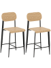 HOMCOM Barhocker in Naturholz 55L x 43B x 103H cm