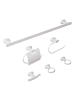 Beliani 6-tlg Badaccessoires Set TOCOPILLA in Silber