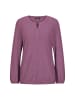 GOLDNER Jerseybluse Elegante Bluse mit Zierblende, Rundhals in beere