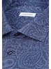 Seidensticker Flanellhemd Slim in Dunkelblau