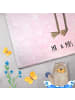 Mr. & Mrs. Panda Gästehandtuch Flamingo Stolz ohne Spruch in Aquarell Pink