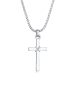 KUZZOI Halskette 925 Sterling Silber Kreuz in Silber