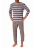 NORMANN Frottee Pyjama Schlafanzug Bündchen - 70678 in grau