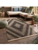 KADIMA DESIGN Outdoor Teppich Natur Balkon, Terrasse in Anthrazit